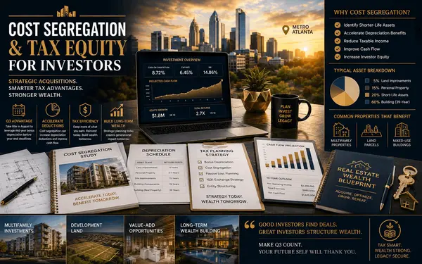 Cost Segregation & Tax Equity: Why Q3 Can Be a Strategic Time for Metro Atlanta Real Estate Investors