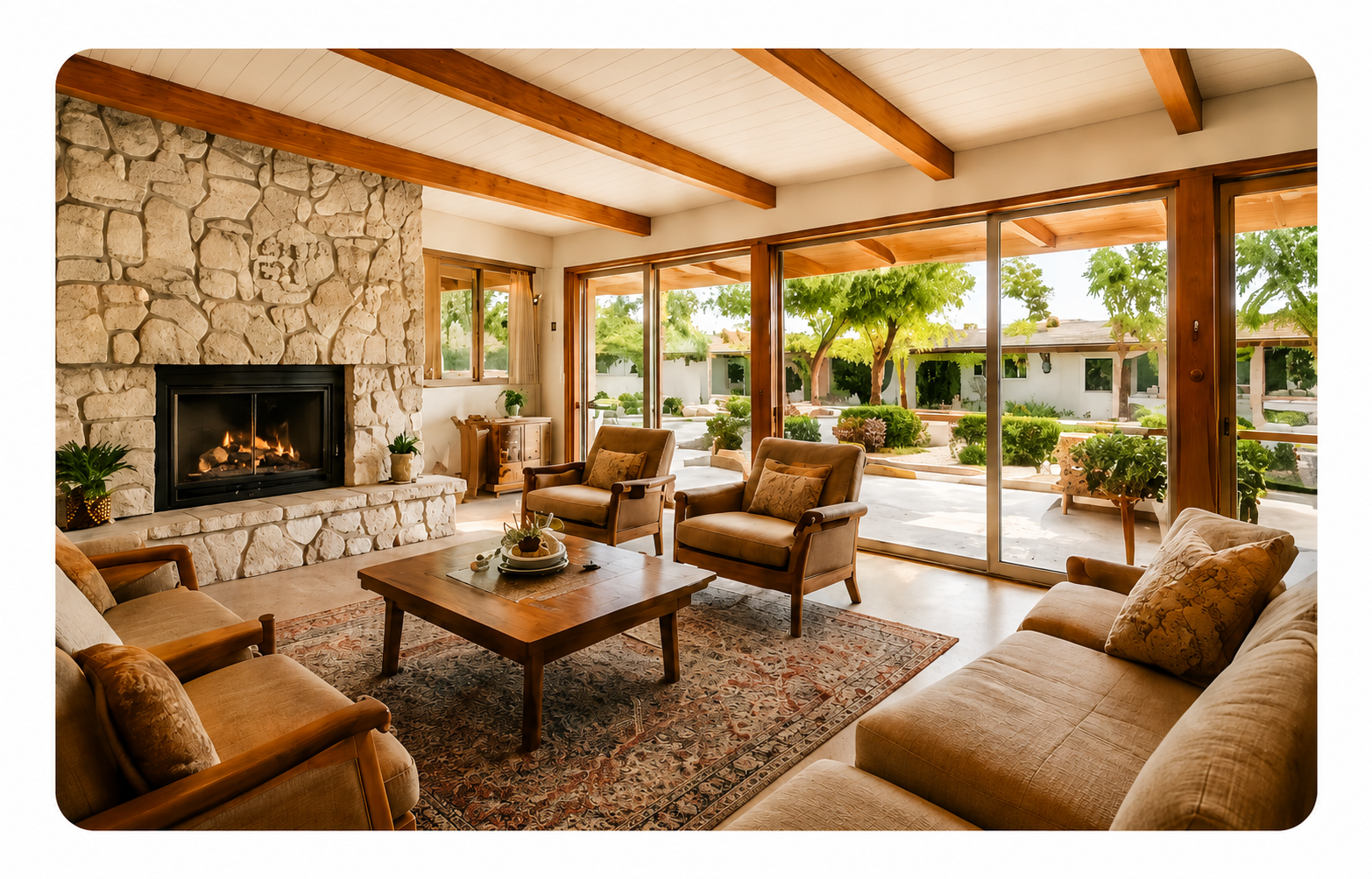 Mid-century home interior in Las Vegas