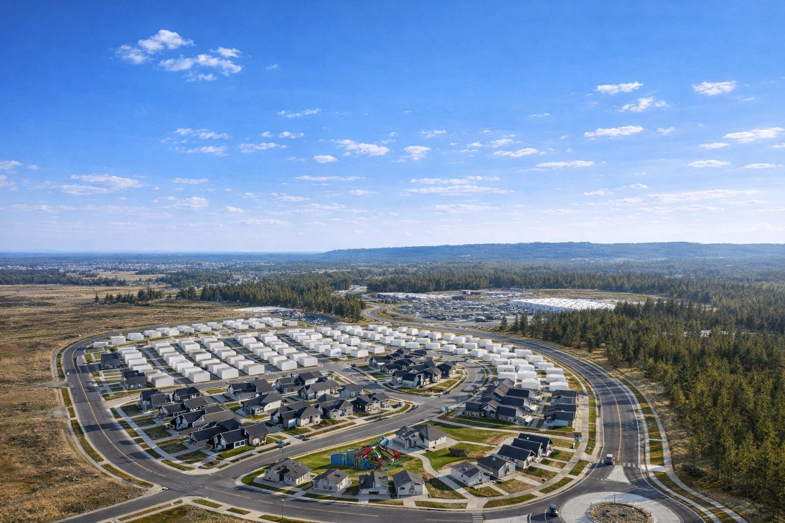 North Spokane new construction neighborhood with walkable town center and pool by Halsted HomeTeam.