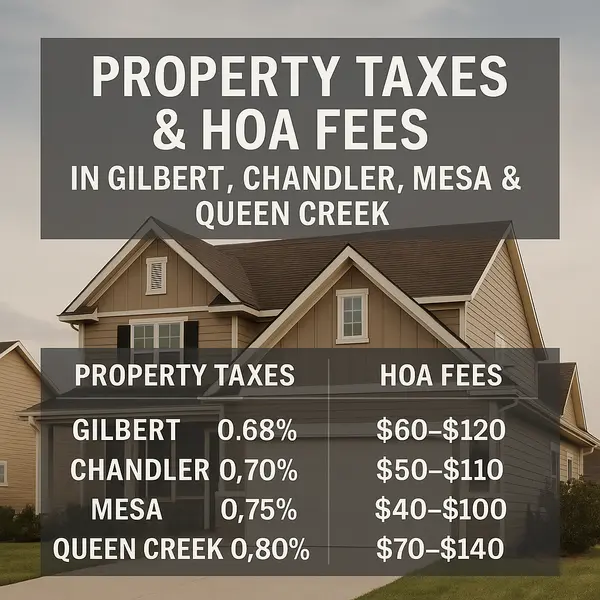 Comparing Property Taxes and HOA Fees: Gilbert, Chandler, Mesa, and Queen Creek,Heath Sullivan