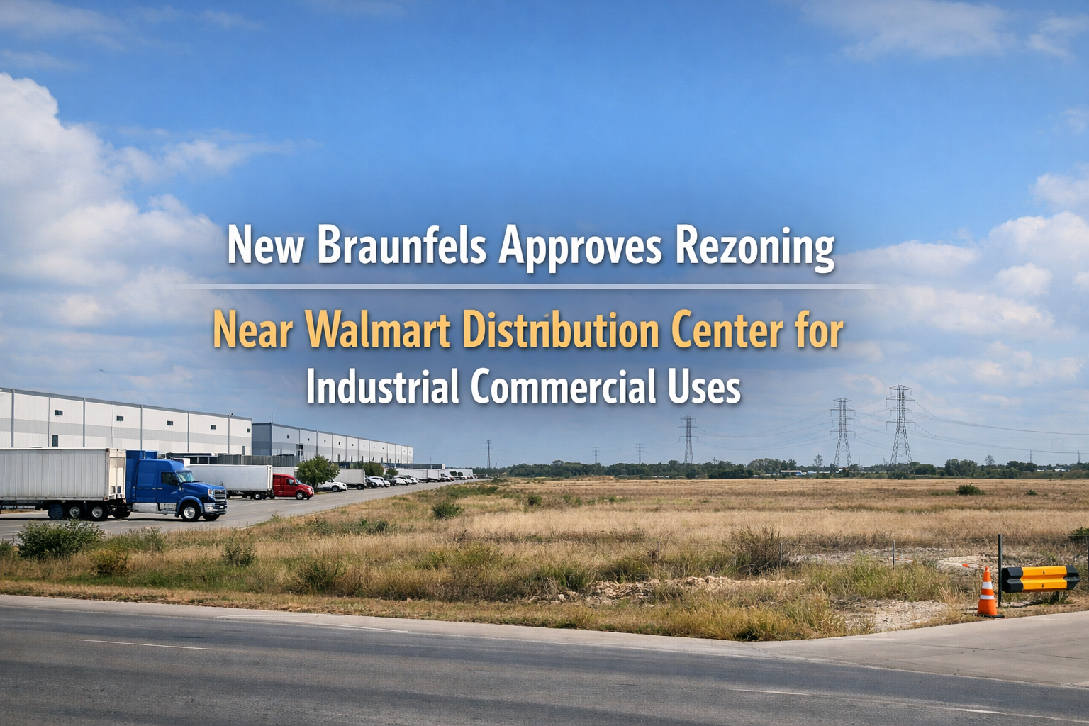 New Braunfels Approves Rezoning Near Walmart Distribution Center for Industrial Commercial Uses