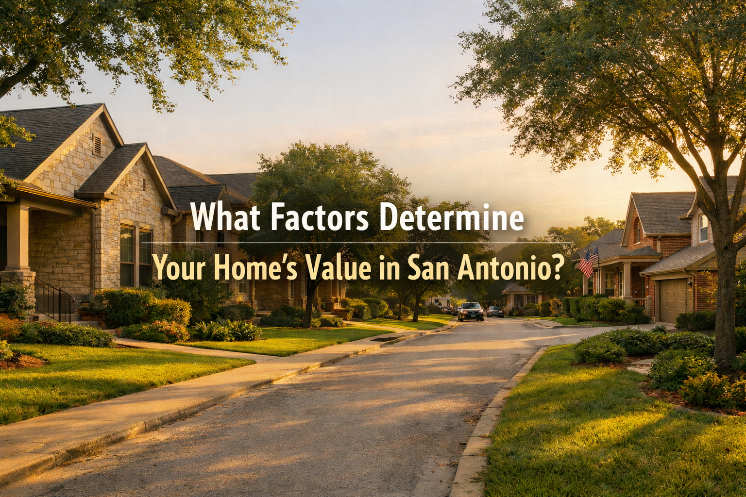 What Factors Determine Your Home's Value in San Antonio Right Now?