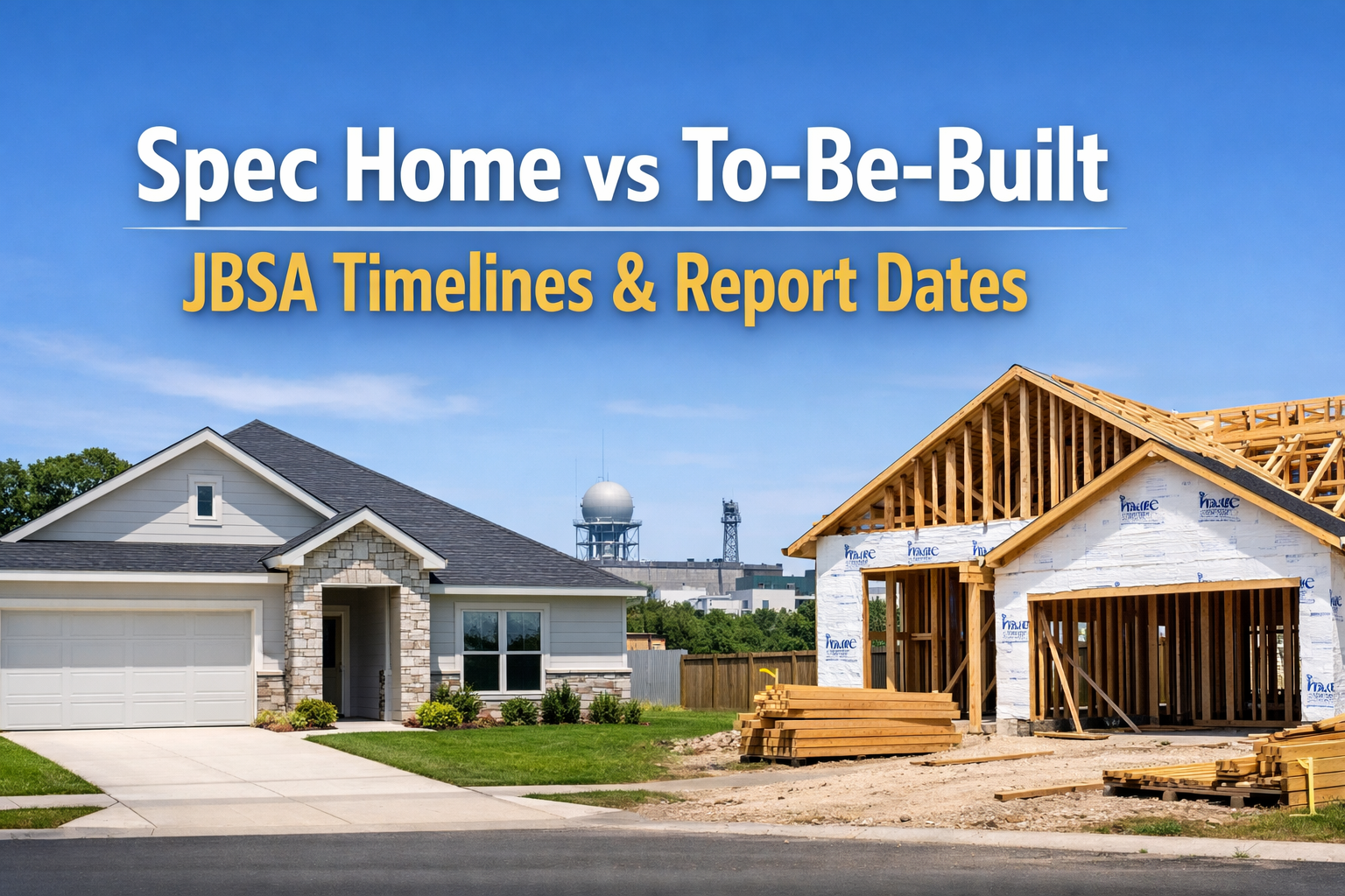 Spec Home vs ToBeBuilt: Which Works Better for JBSA Timelines and Report Dates?
