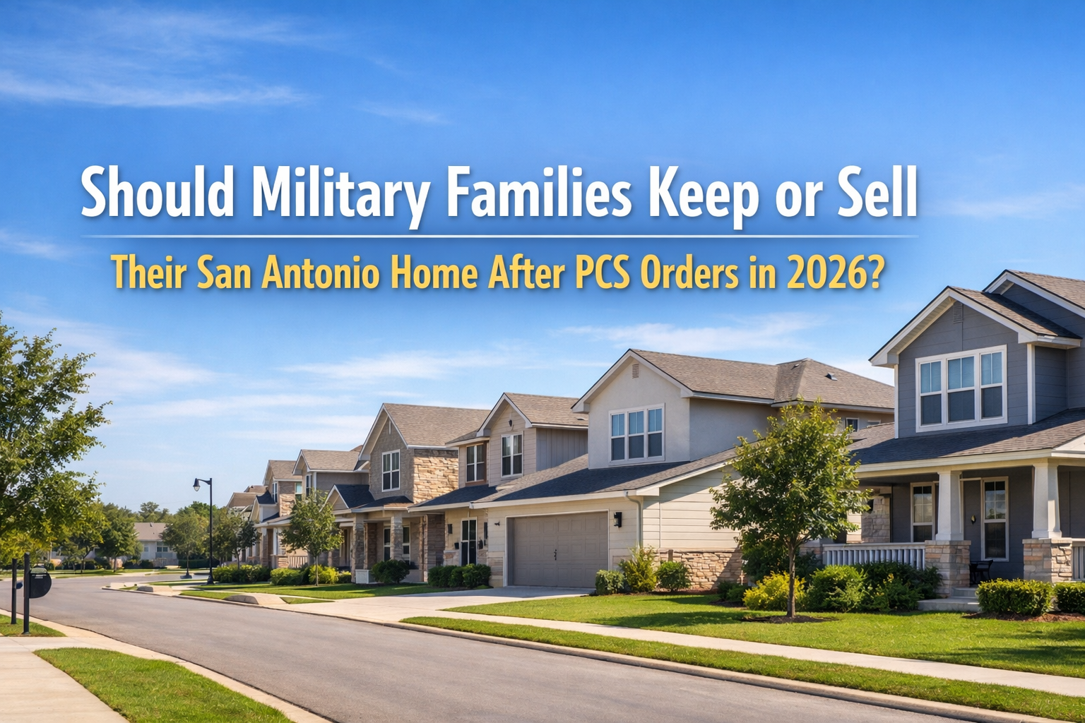 Should Military Families Keep or Sell Their San Antonio Home After PCS Orders in 2026?