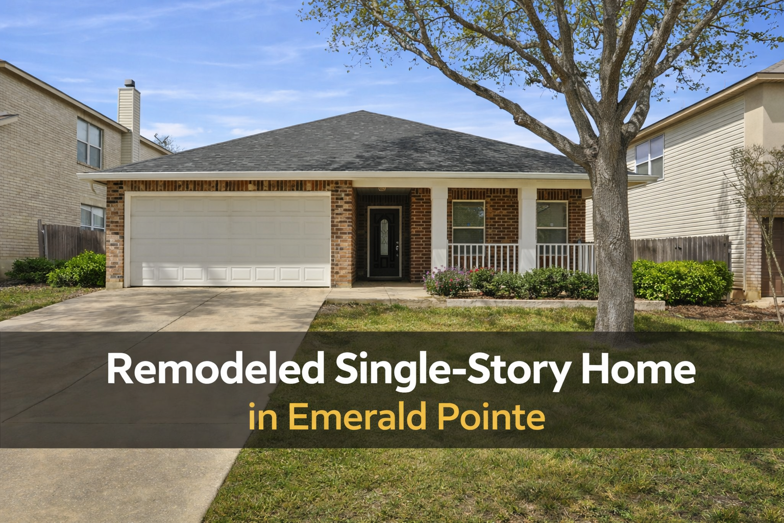 Remodeled Single-Story Home in Emerald Pointe with Updated Kitchen, New Roof and HVAC Near McAllister Park