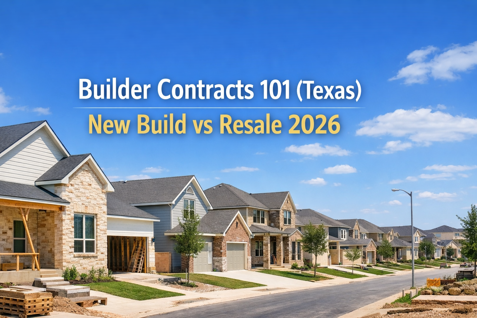 Builder Contracts 101 (Texas): What’s Different vs Resale for San Antonio Buyers in 2026