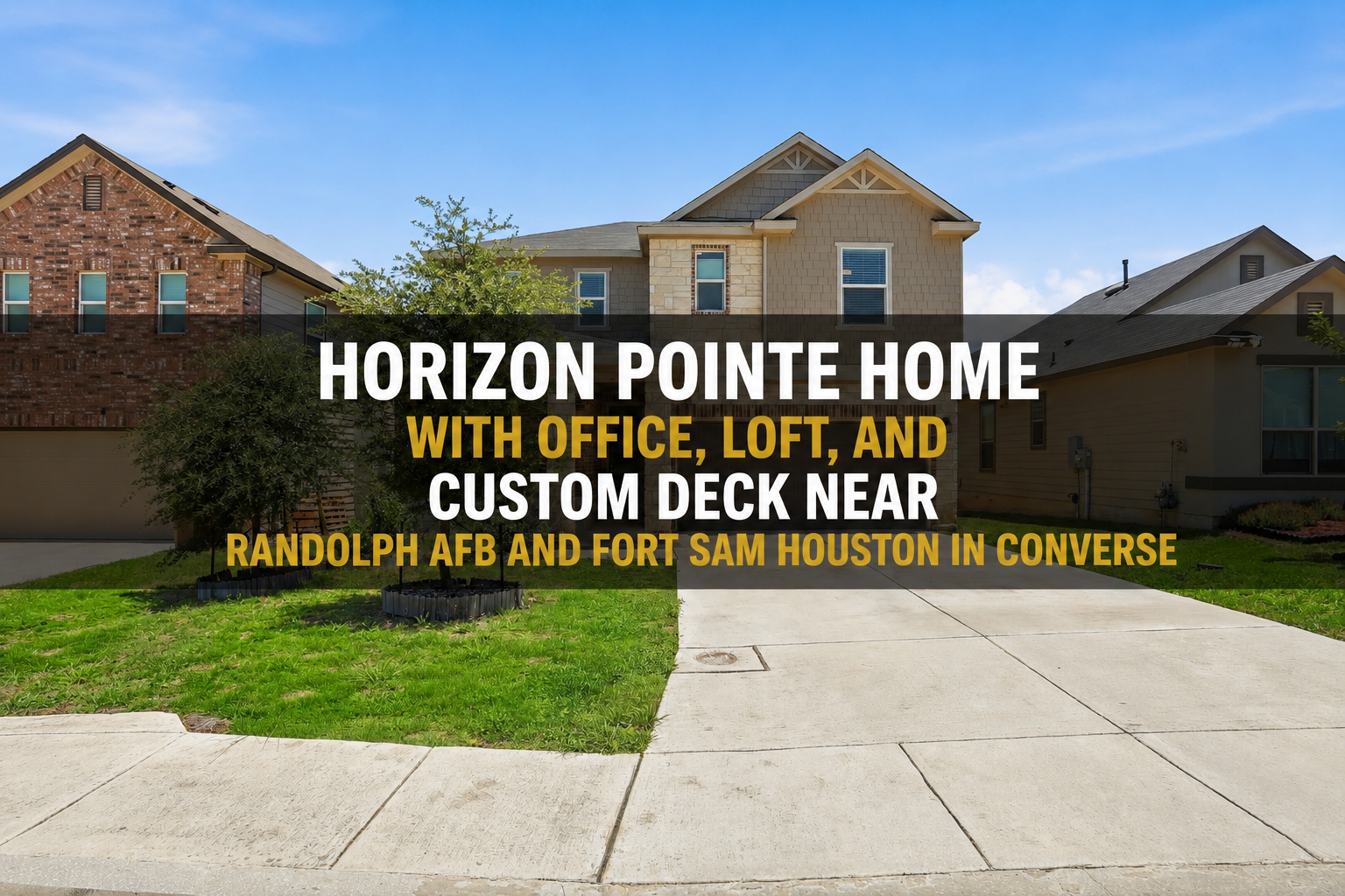 Horizon Pointe Home with Office, Loft, and Custom Deck Near Randolph AFB and Fort Sam Houston in Converse