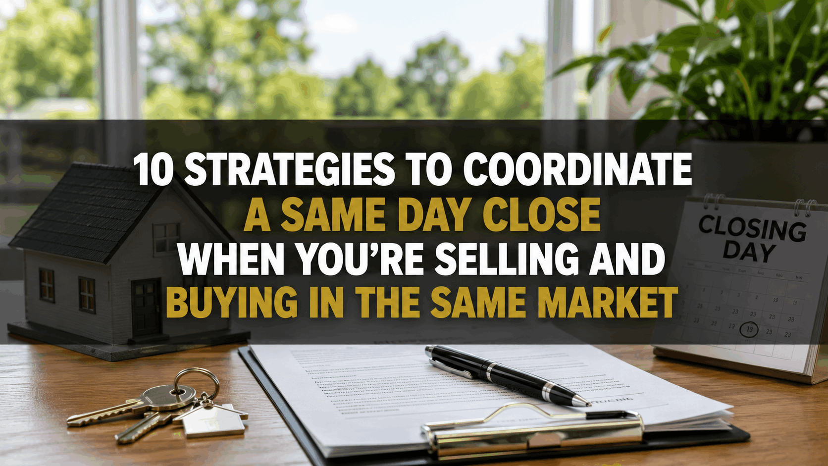 10 Strategies to Coordinate a Same Day Close When You’re Selling and Buying in the Same Market