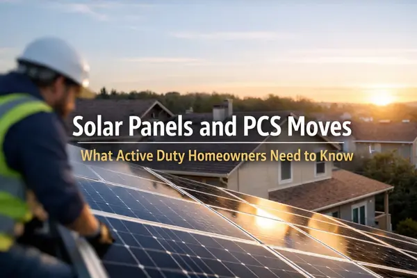 Solar Panels and PCS Moves: What Active Duty Homeowners Need to Know Before Signing a Contract,Tami Price