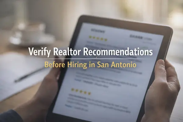 How to Verify Realtor Recommendations Before Hiring an Agent in San Antonio,Tami Price