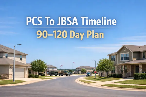 PCS to JBSA Timeline (90–120 Days Out): The Week-by-Week Plan That Protects Your Report Date,Tami Price