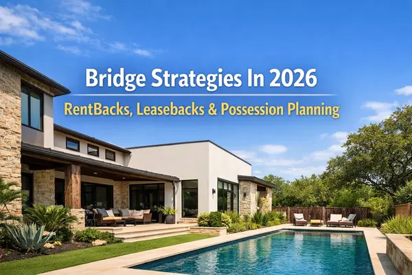 Bridge Strategies in 2026: RentBacks, Leasebacks, and Possession Planning in San Antonio,Tami Price