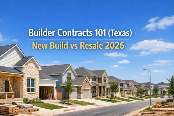 Builder Contracts 101 (Texas): What’s Different vs Resale for San Antonio Buyers in 2026