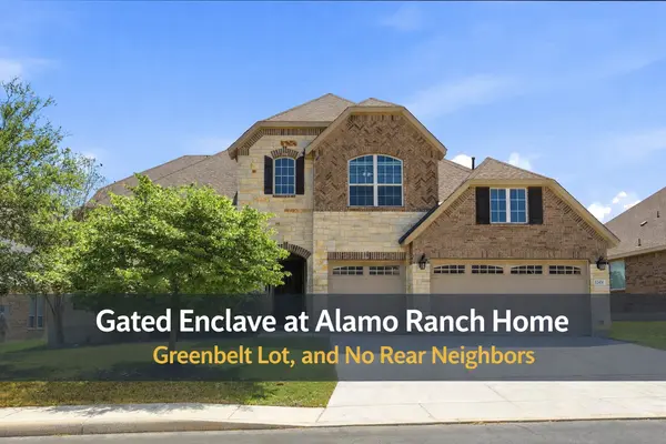 Gated Enclave at Alamo Ranch Home with 4,955 Sqft, Greenbelt Lot, and No Rear Neighbors