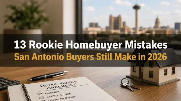 13 Rookie Homebuyer Mistakes San Antonio Buyers Still Make in 2026 (And How to Avoid Them)