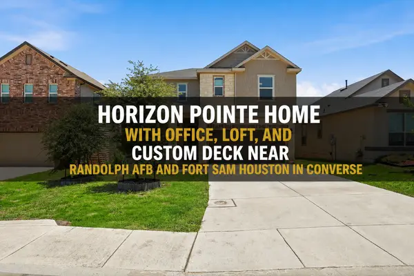 feature image of Horizon Pointe Home with Office, Loft, and Custom Deck Near Randolph AFB and Fort Sam Houston in Converse