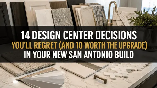 14 Design Center Decisions You’ll Regret (and 10 Worth the Upgrade) in Your New San Antonio Build