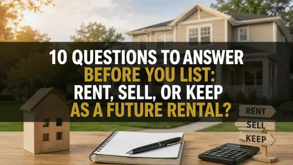 10 Questions to Answer Before You List: Rent, Sell, or Keep as a Future Rental?