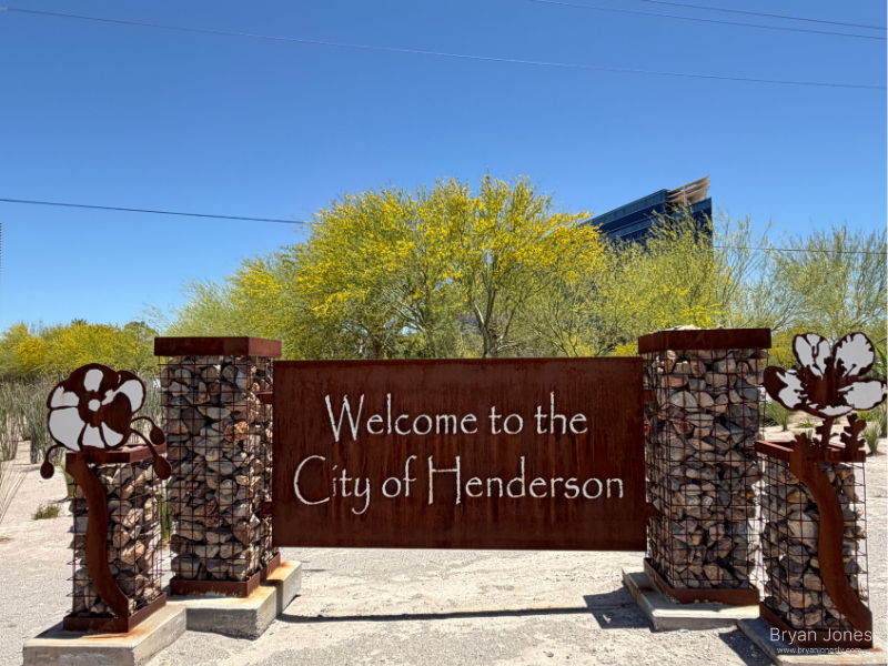 Henderson Nevada city welcome sign real estate homes for sale Bryan Jones REALTOR