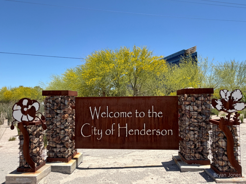 Welcome to Henderson Nevada sign city real estate homes for sale Bryan Jones REALTOR