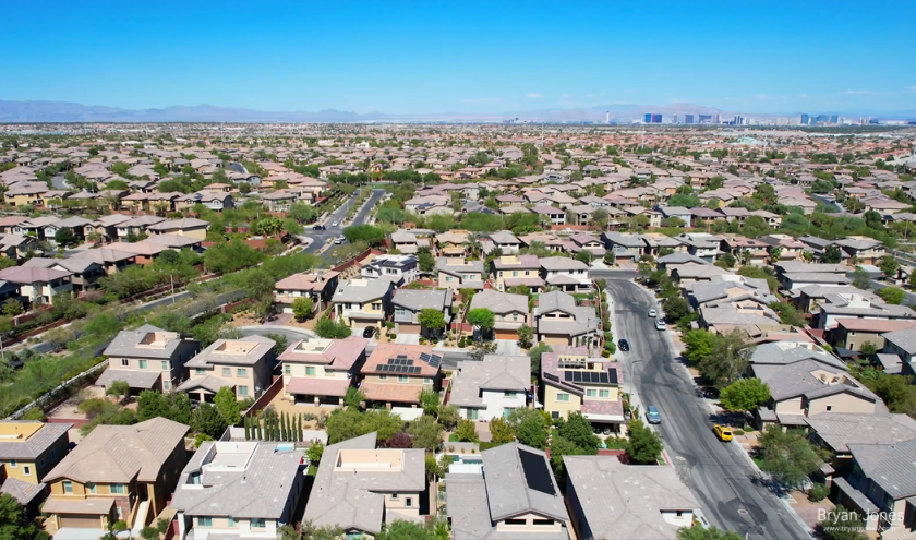 Summerlin West Las Vegas aerial neighborhood Las Vegas Strip view Nevada relocation Bryan Jones REALTOR