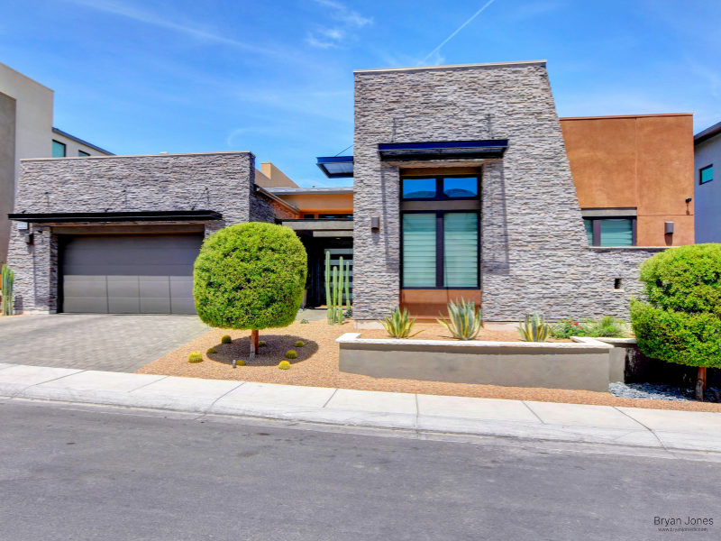 Modern luxury home exterior in Henderson, Nevada