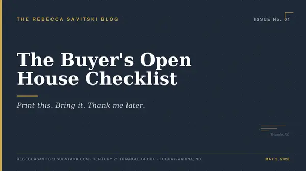 The Buyer's Open House Checklist Everything You Need - Nothing You Don't