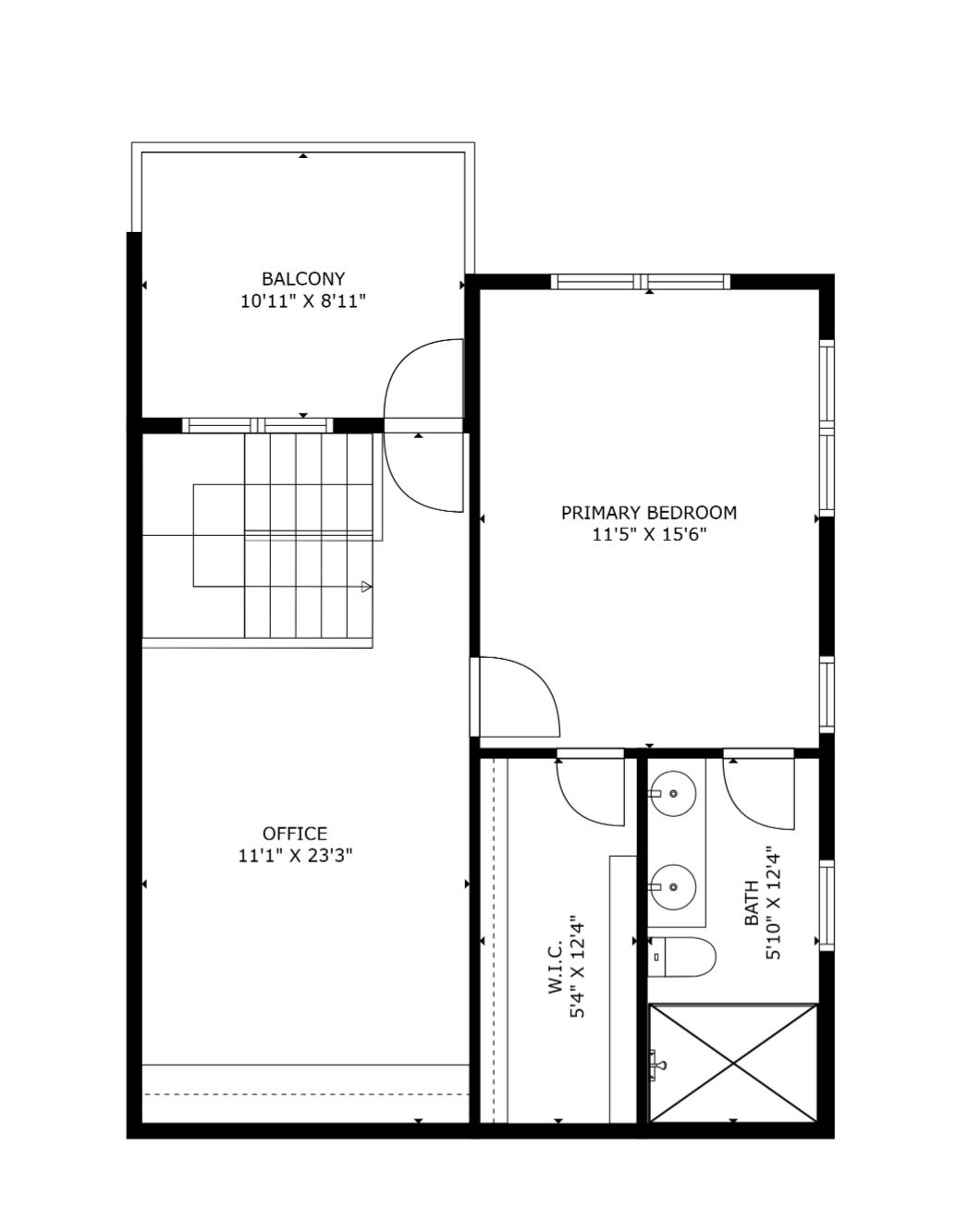 156 Green St Unit 301 — primary suite
