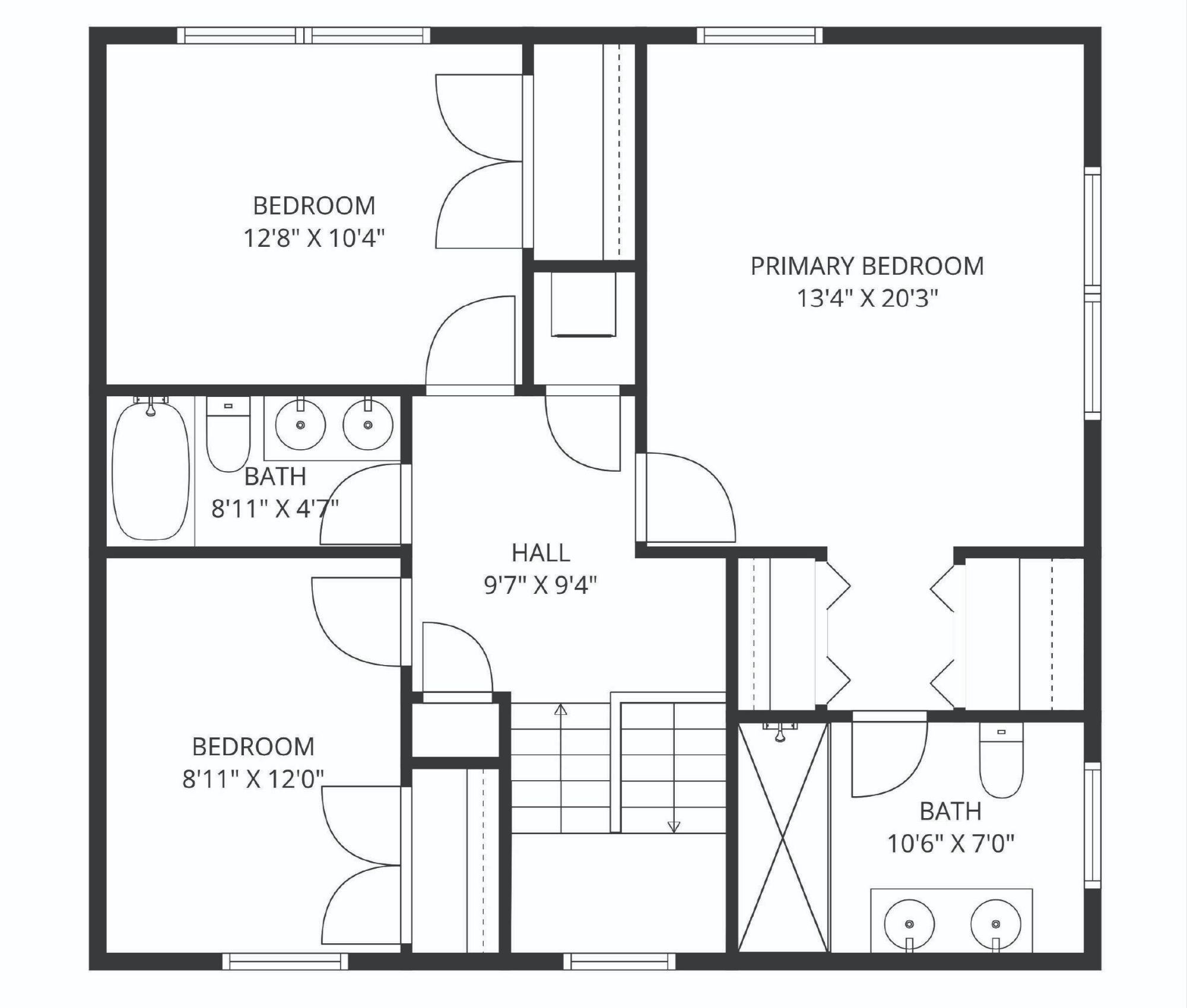 209 Chestnut Ave Unit 2 — upper level floor plan