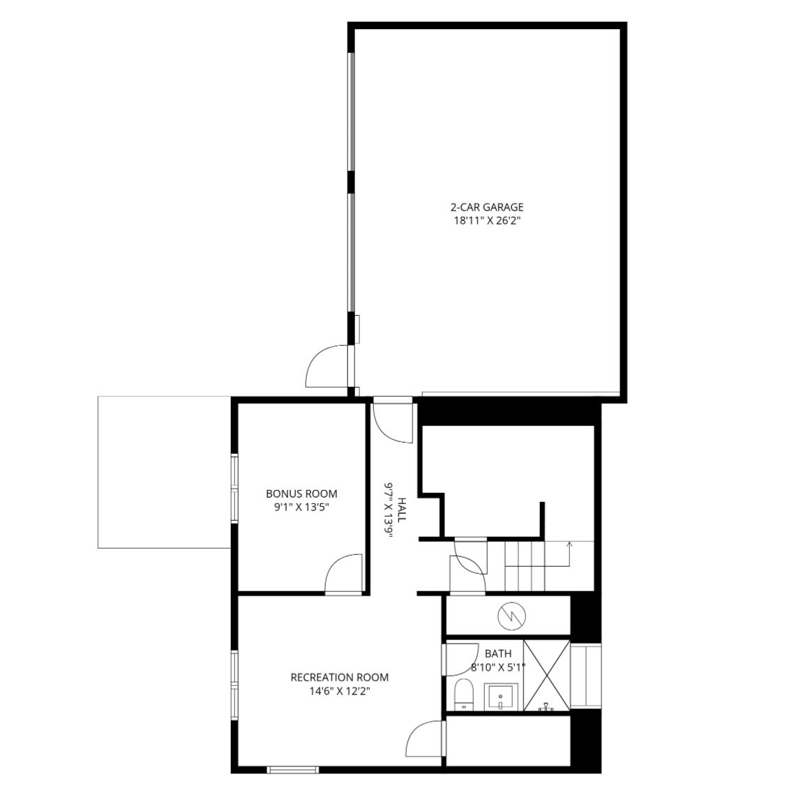1 Lennoco — lower level floor plan