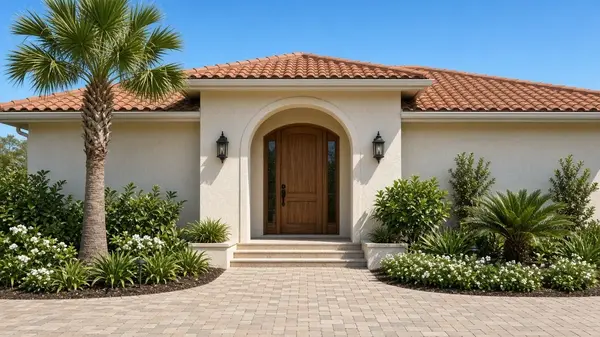 Coastal home entrance