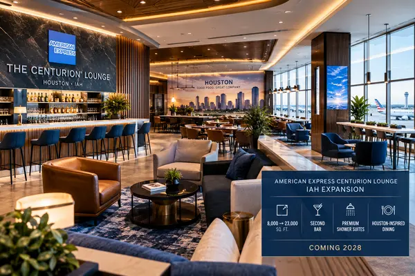 Houston's Bush Airport Centurion Lounge Is Getting a Major Upgrade by 2028