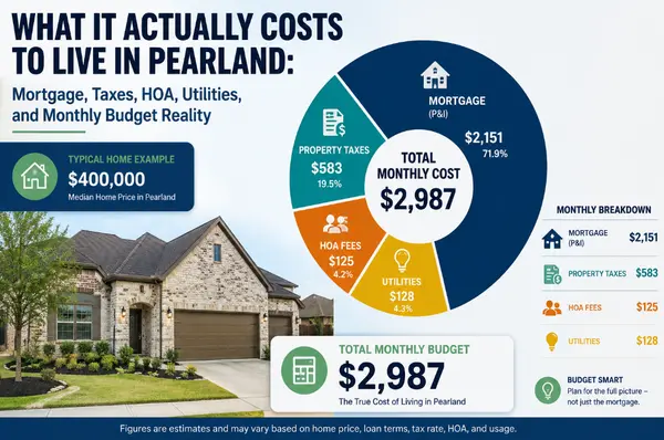 What It Actually Costs to Live in Pearland: Mortgage, Taxes, HOA, Utilities, and Monthly Budget Reality