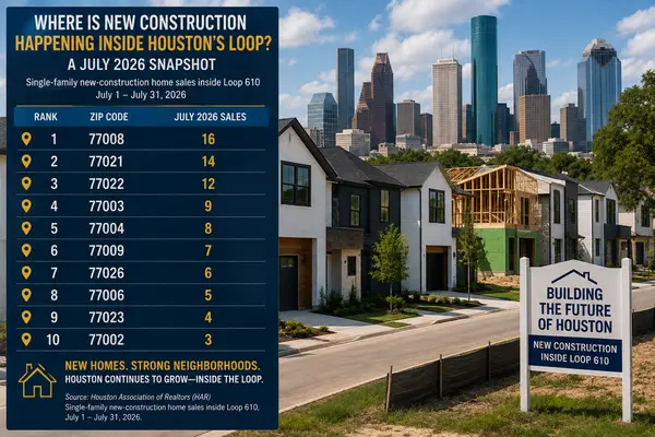 Where Is New Construction Happening Inside Houston’s Loop? A July 2026 Snapshot