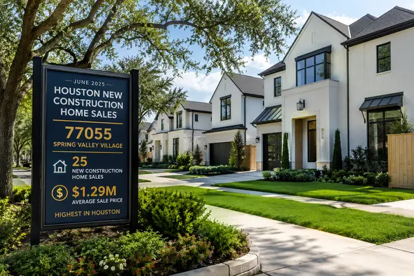 Spring Valley Village Led Houston in New Construction Home Sales This June