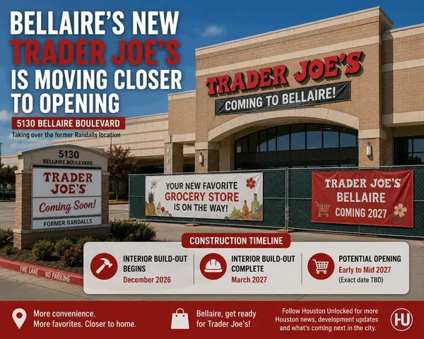 Bellaire’s New Trader Joe’s Is Moving Closer to Opening