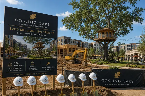 Gosling Oaks Breaks Ground on $200 Million Mixed-Use Development Near The Woodlands