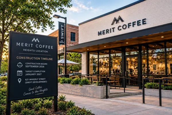 Merit Coffee’s Heights Location Gets a Construction Timeline