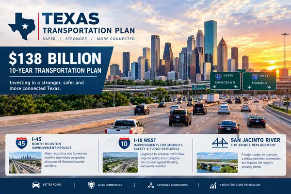 Texas Approves $138 Billion Transportation Plan With Major Houston Projects