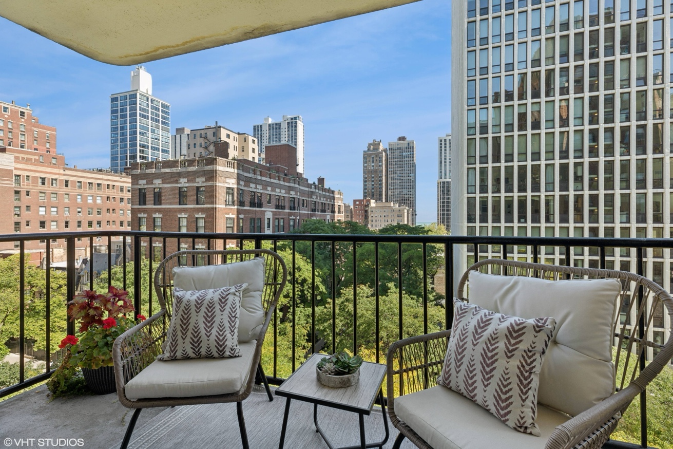 Chicago condo balcony with city view — a place to think things through