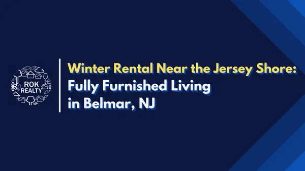 Winter Rental Near the Jersey Shore: Fully Furnished Living in Belmar, NJ