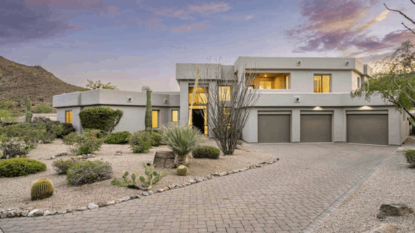 feature image of Modern Desert Luxury in Troon Ridge Estates with Panoramic Mountain Views