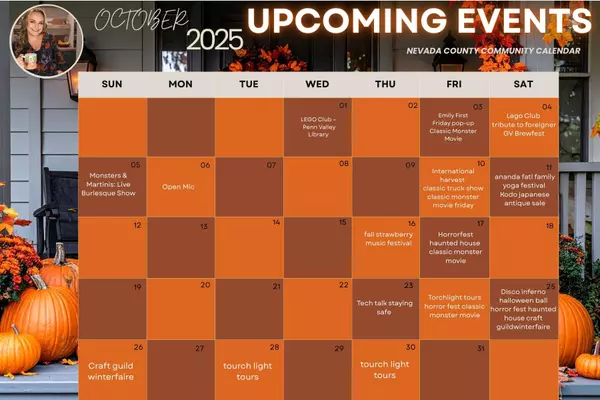 Nevada County Community event Calendar- October 2025,Sierra Player