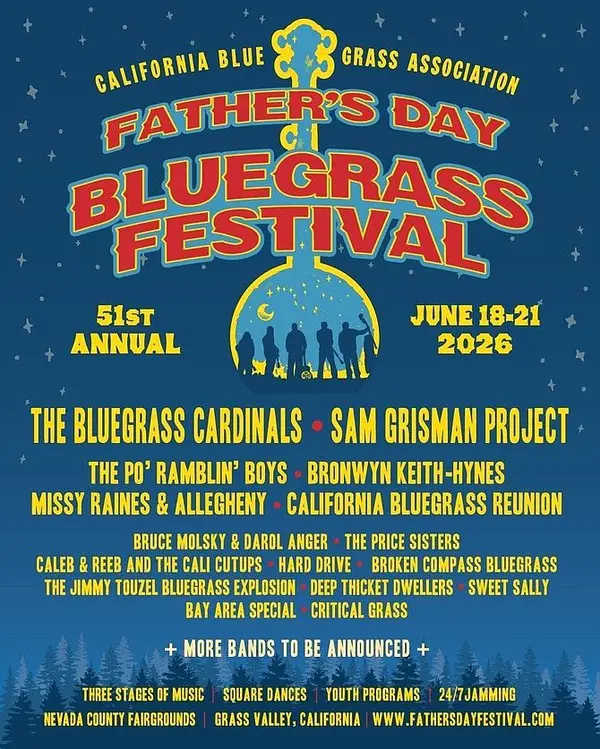 feature image of  Bluegrass Magic Returns to Nevada County for the 51st Annual Father’s Day Festival in Grass Valley 