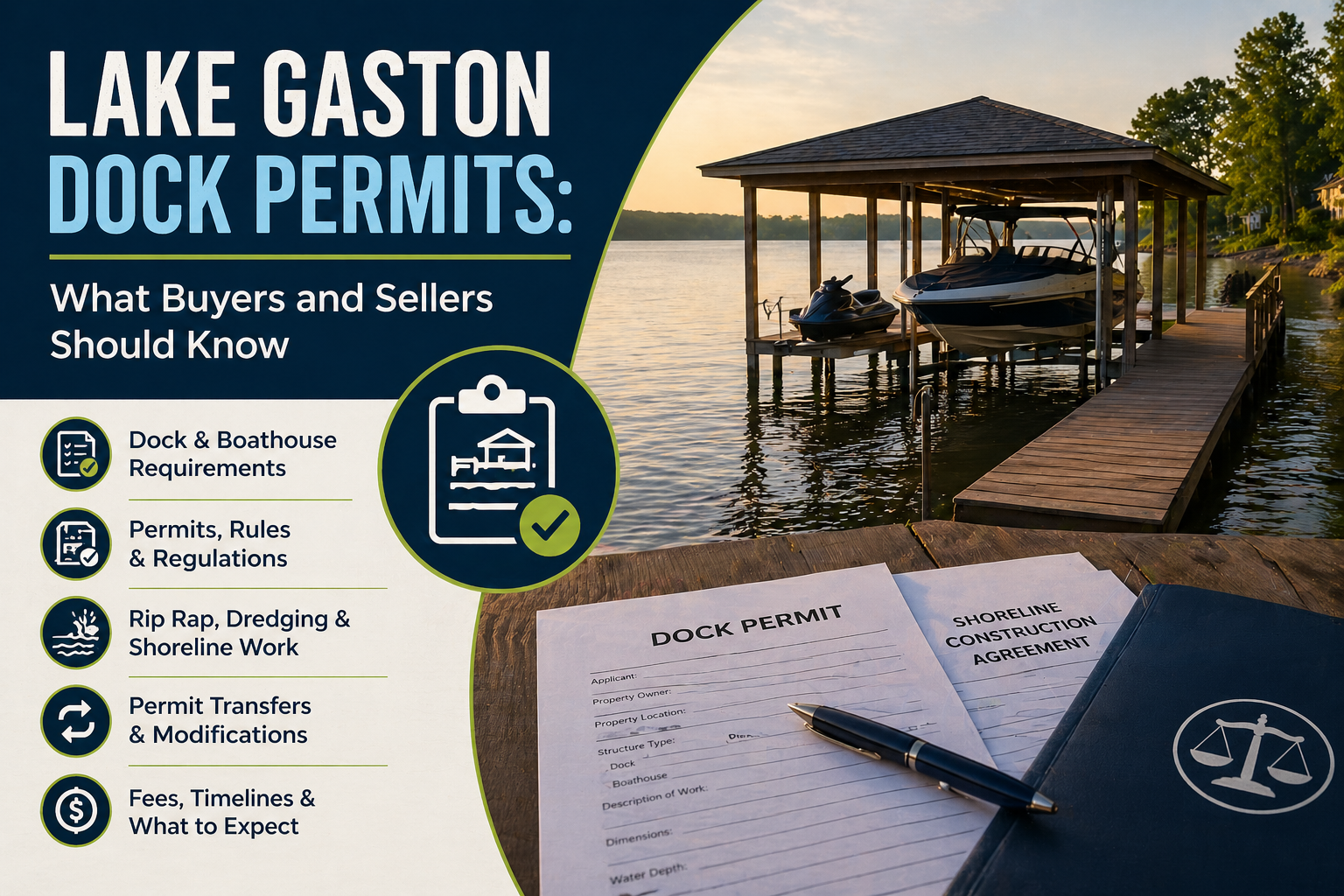 Lake Gaston dock permits and boathouse guide for buyers and sellers