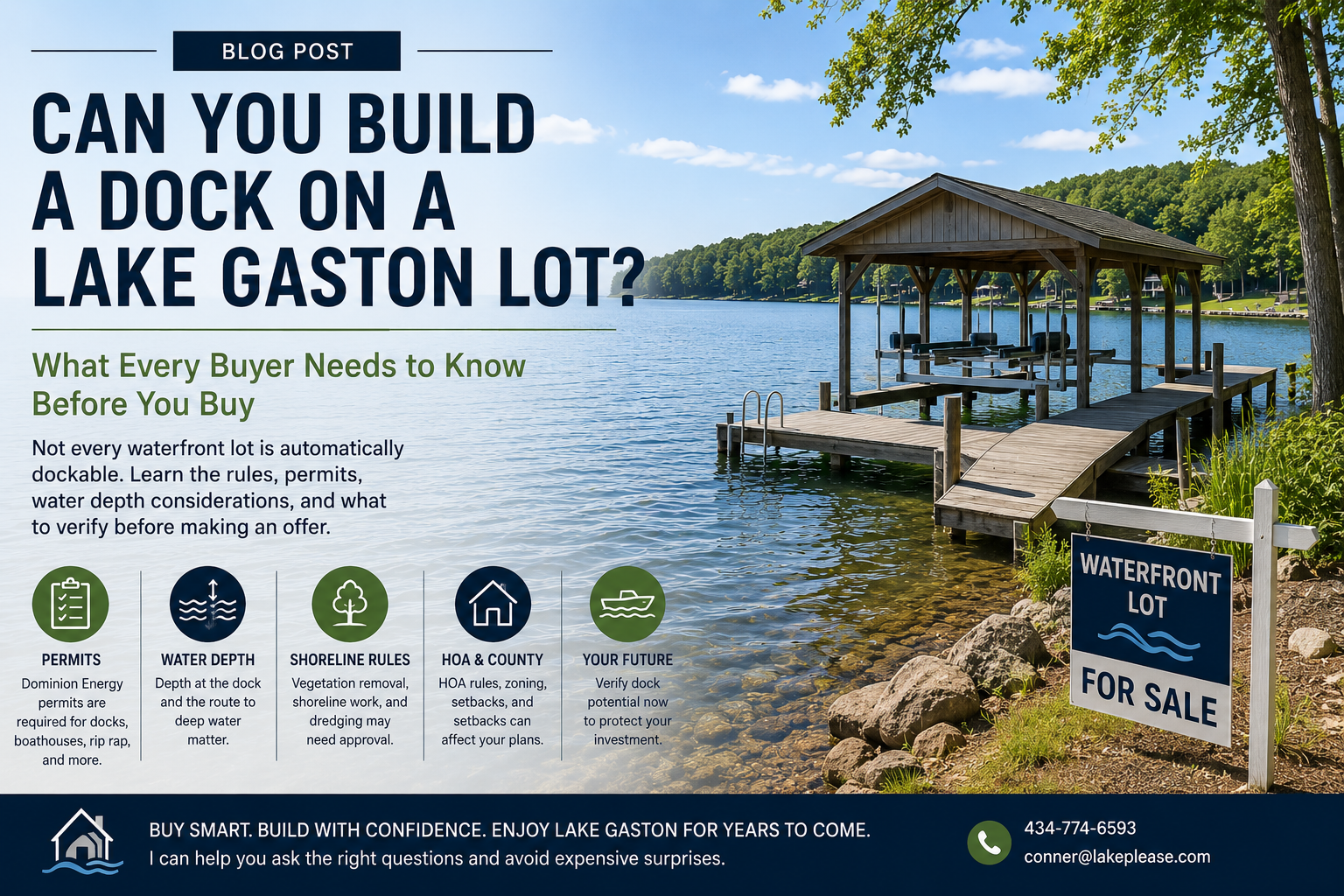 Lake Gaston dock permit guide for waterfront lot buyers