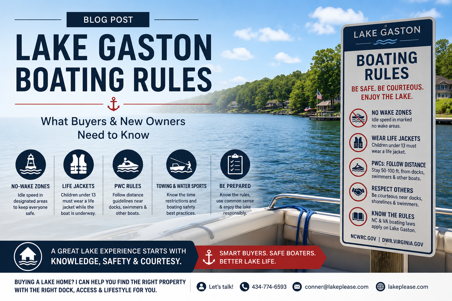 Lake Gaston boating rules and safety guide for buyers and new owners