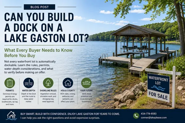 Can You Build a Dock on a Lake Gaston Lot?