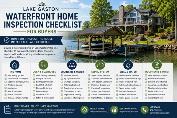 Lake Gaston Waterfront Home Inspection Checklist