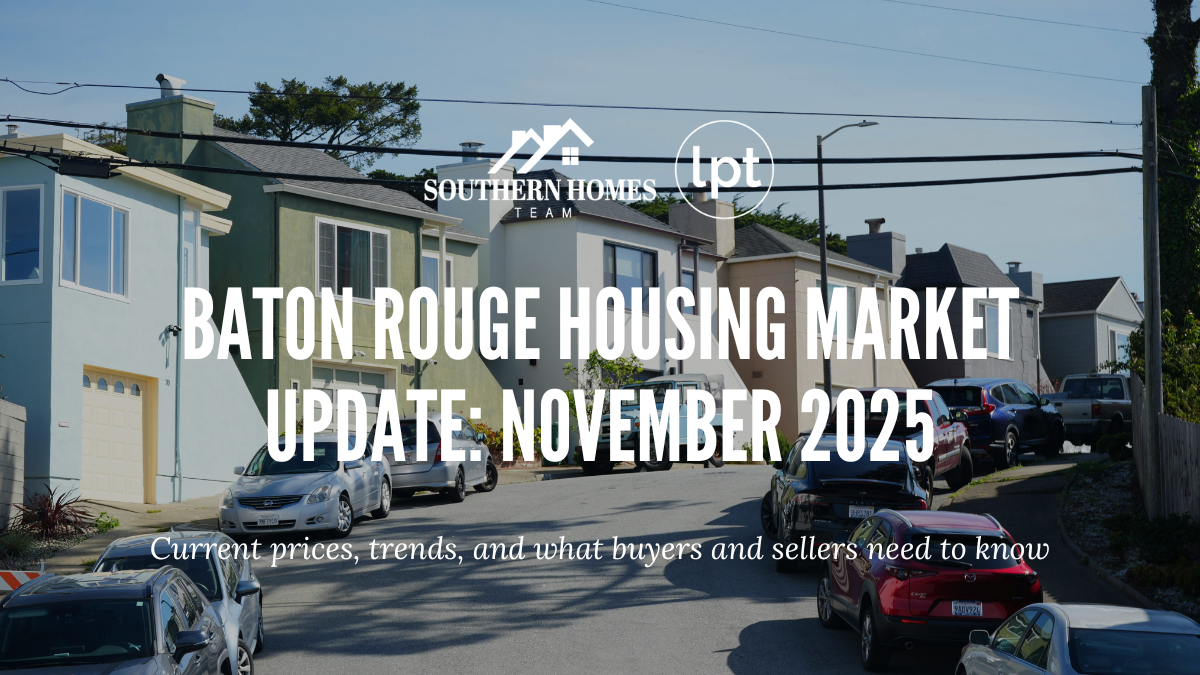 Baton Rouge Louisiana housing market November 2025 data analysis showing home prices trends and market conditions for buyers and sellers